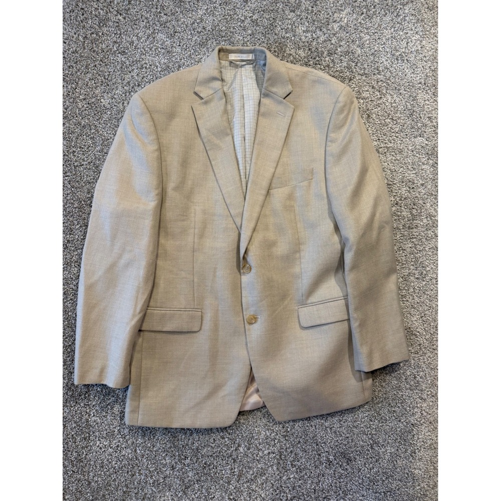 Lauren Ralph Lauren Blazer Mens 42R Tan Sport Coat Linen Blend Two Button Macy's